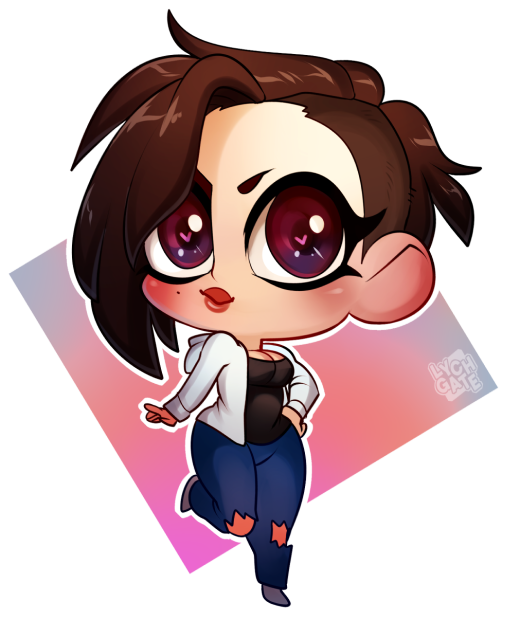 Chibi drawing of Lily, very cute